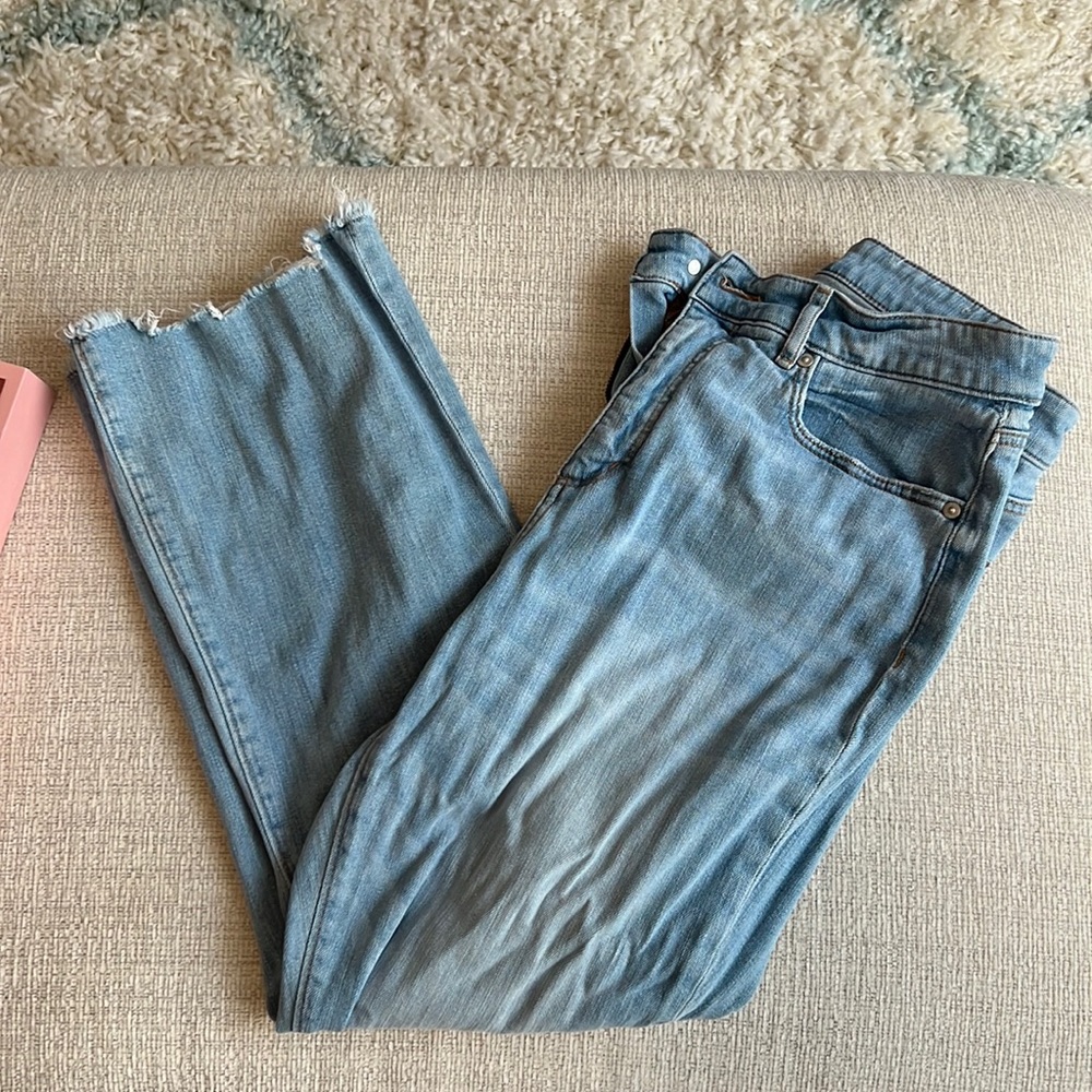 Loft crop flare jeans
